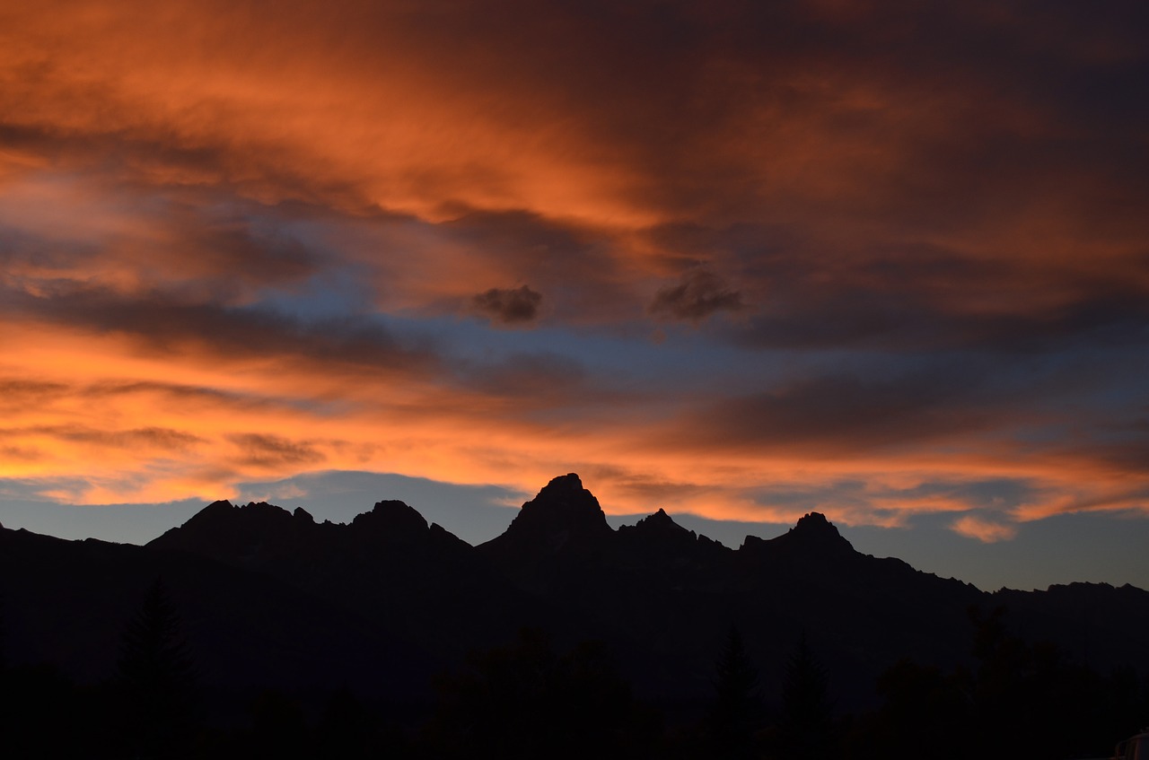 sunset landscape mountain free photo