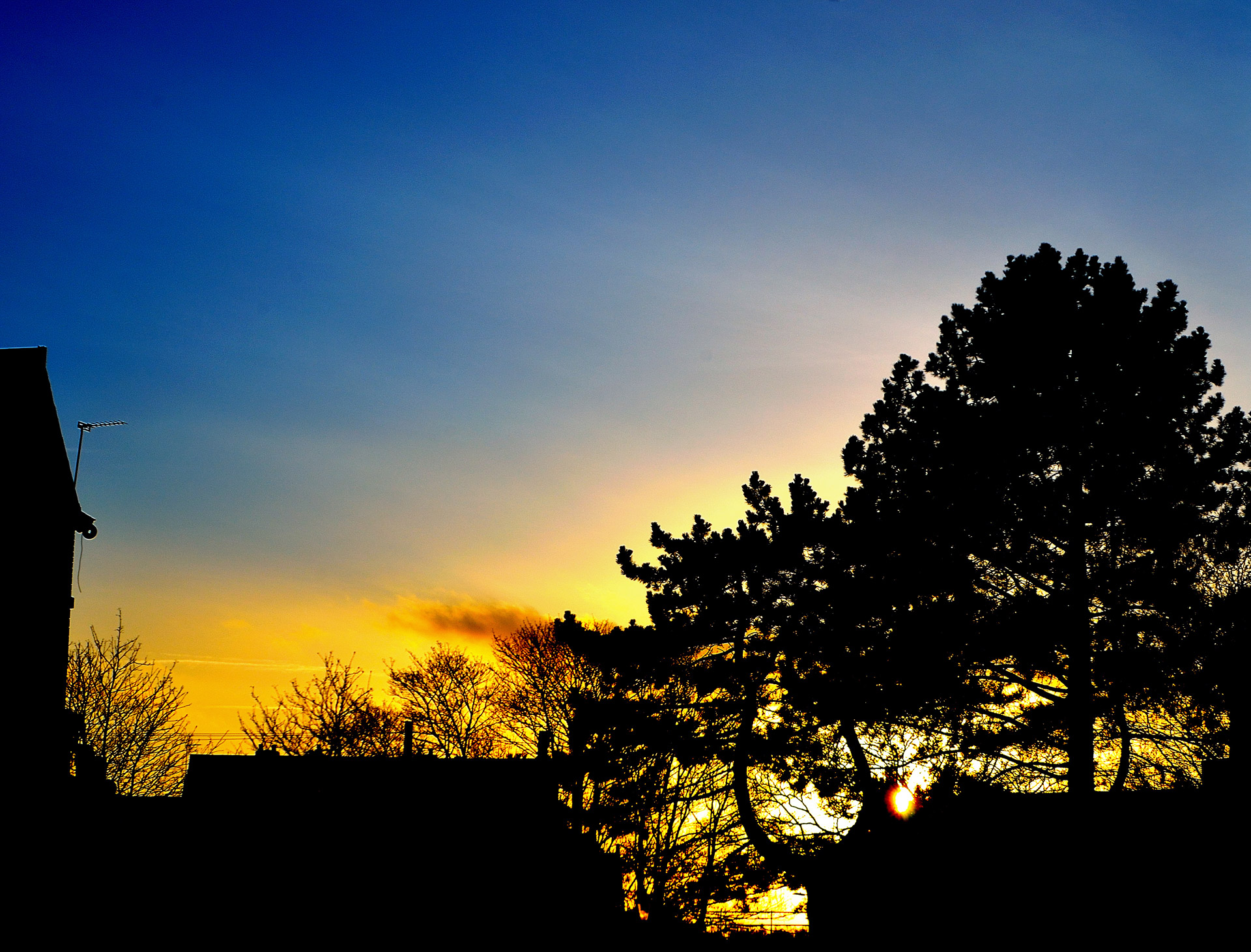 sunset spring sky free photo