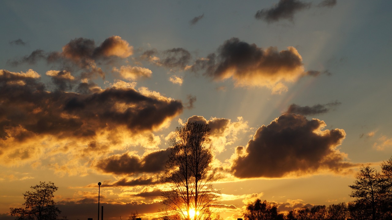 sunset sky clouds free photo