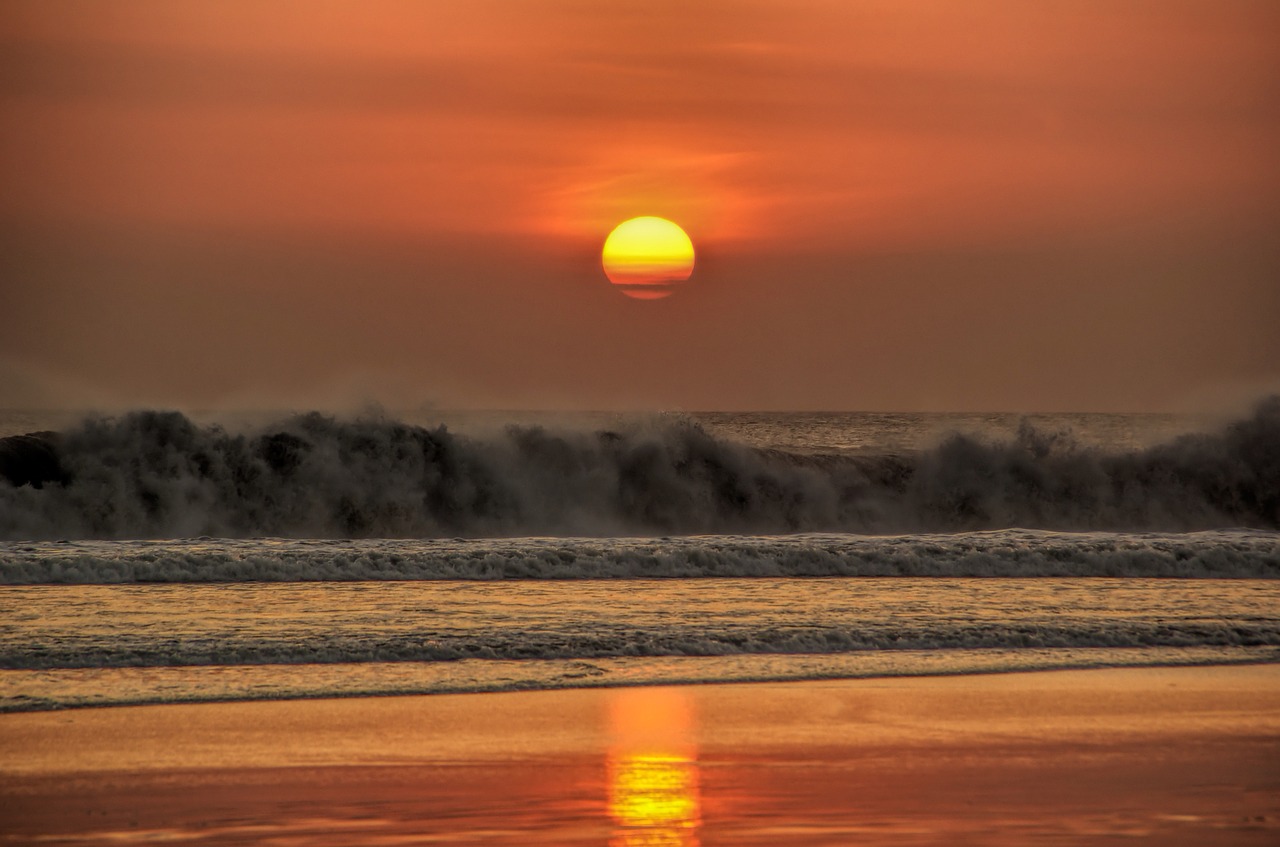 sunset bali beach free photo