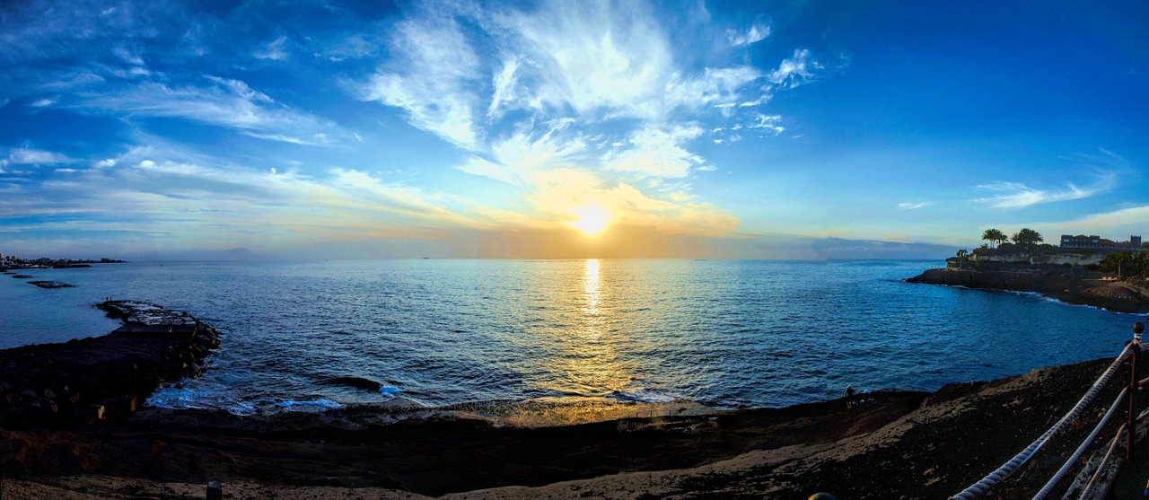 sunset water tenerife free photo