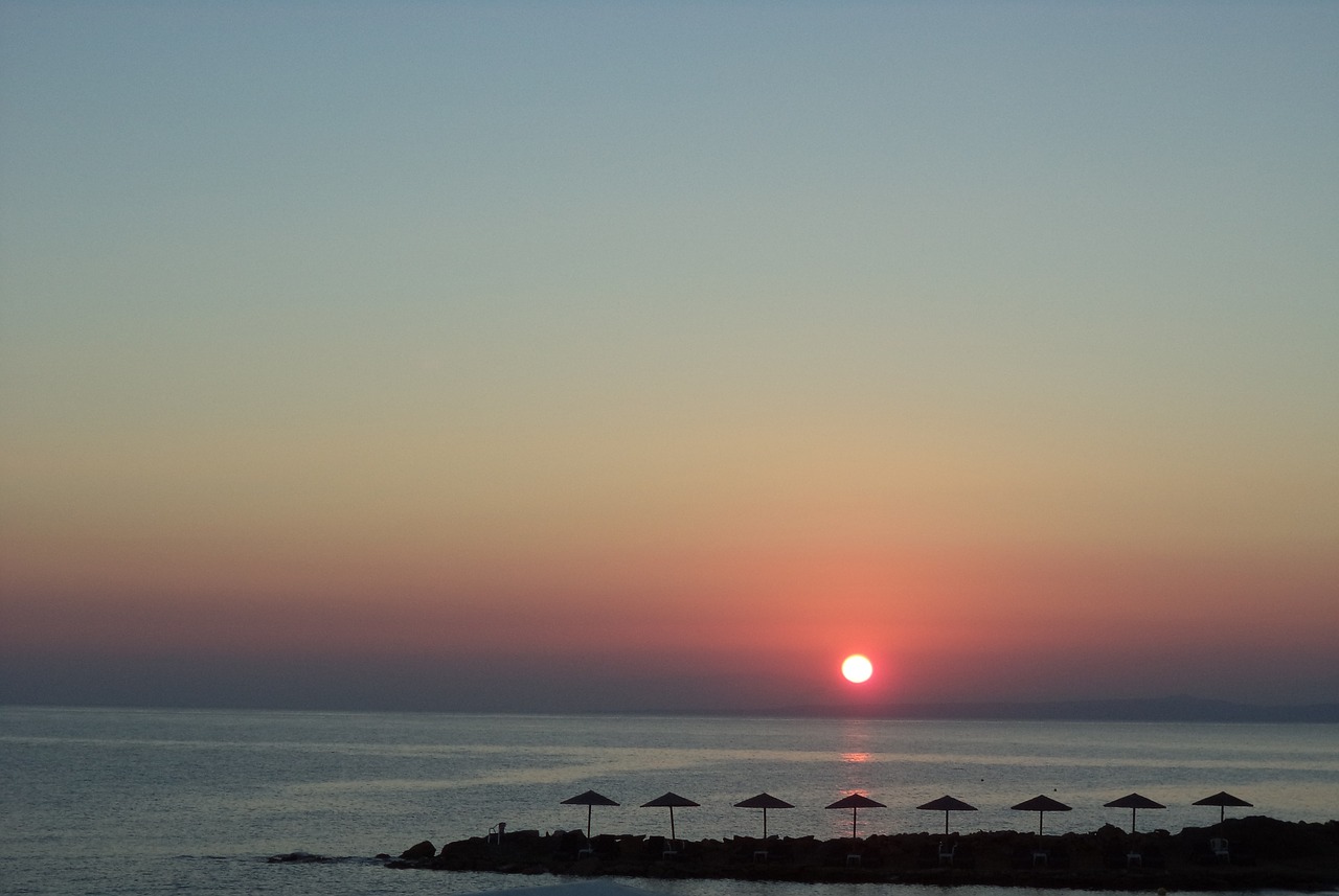 sunset island zakynthos free photo
