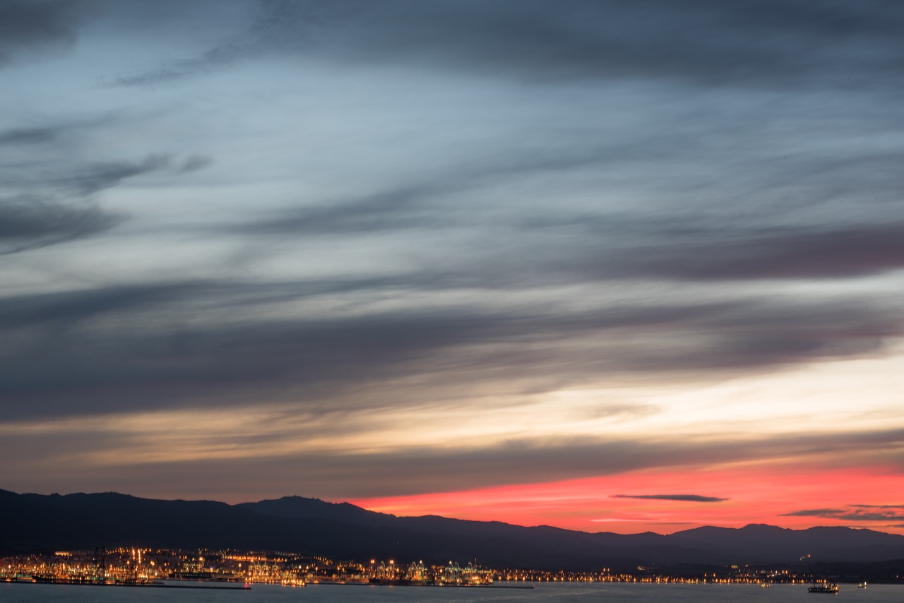 sunset gibraltar algeciras free photo