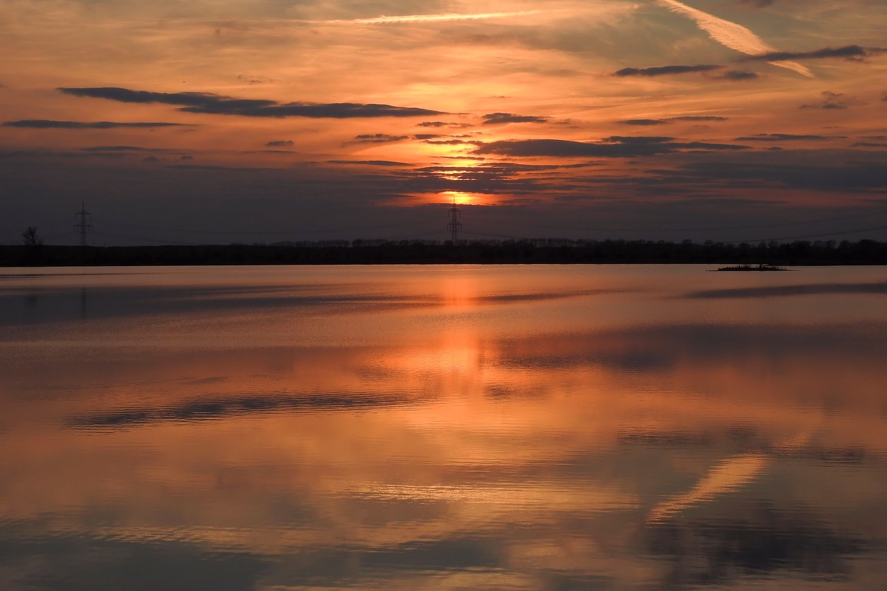 sunset abendstimmung afterglow free photo