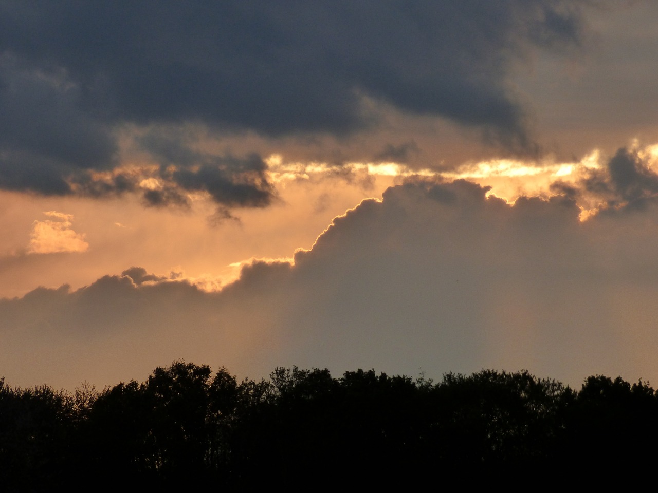 sunset sky clouds free photo