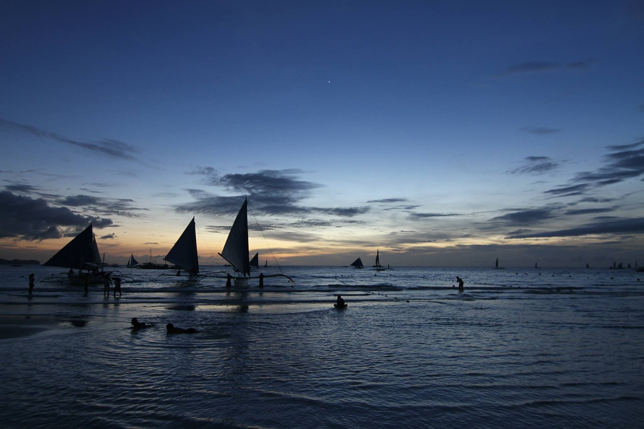 sunset beach twilight free photo