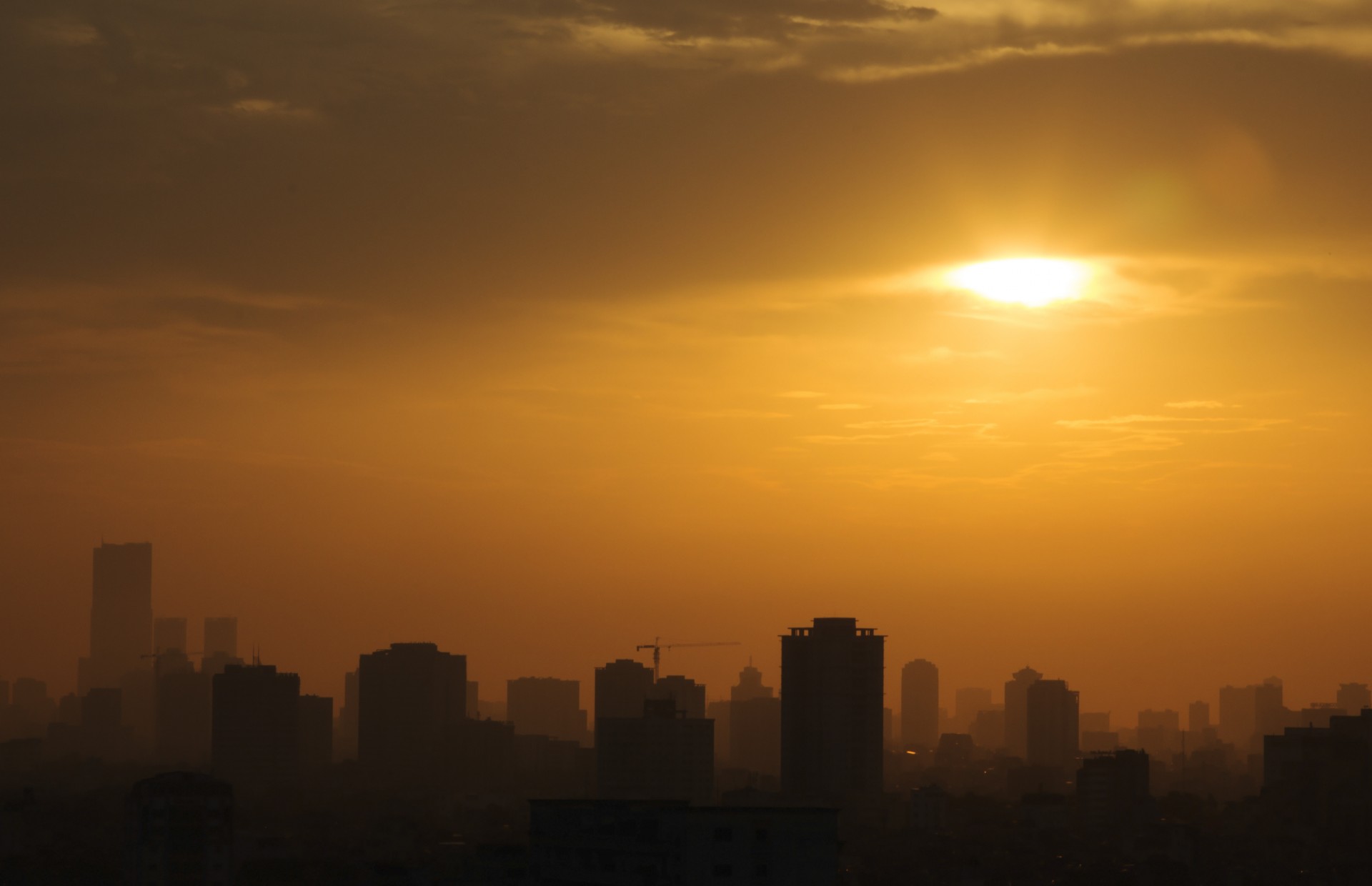 sunset sundown ha noi free photo