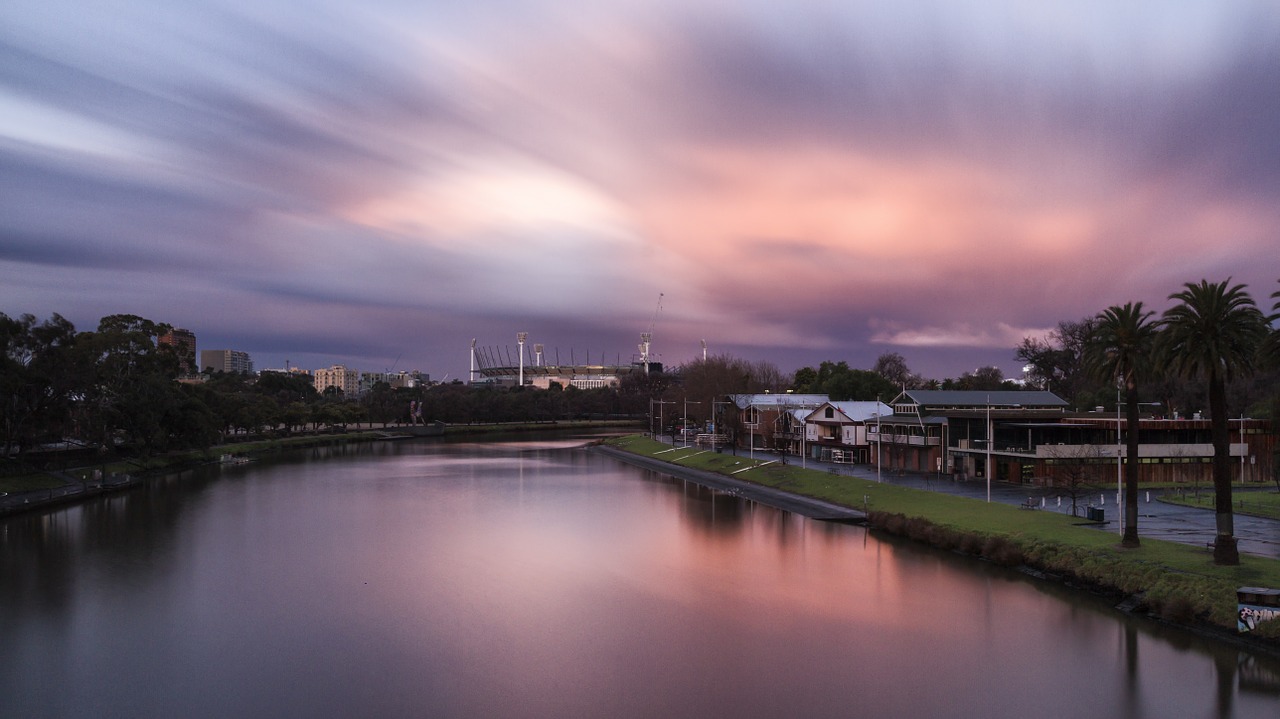 sunset melbourne yarra free photo