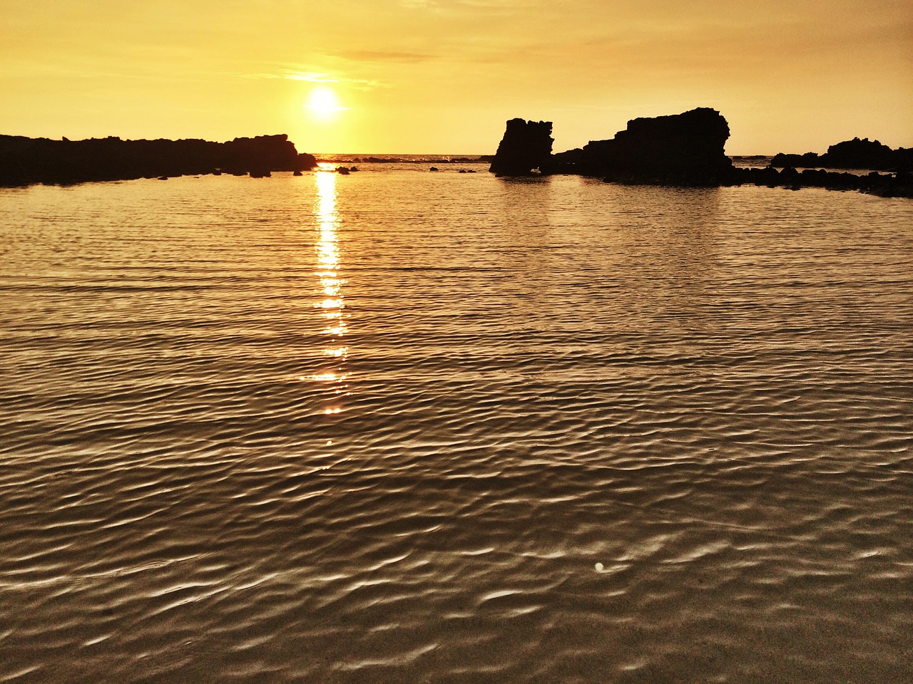 sunset hawaii pacific free photo