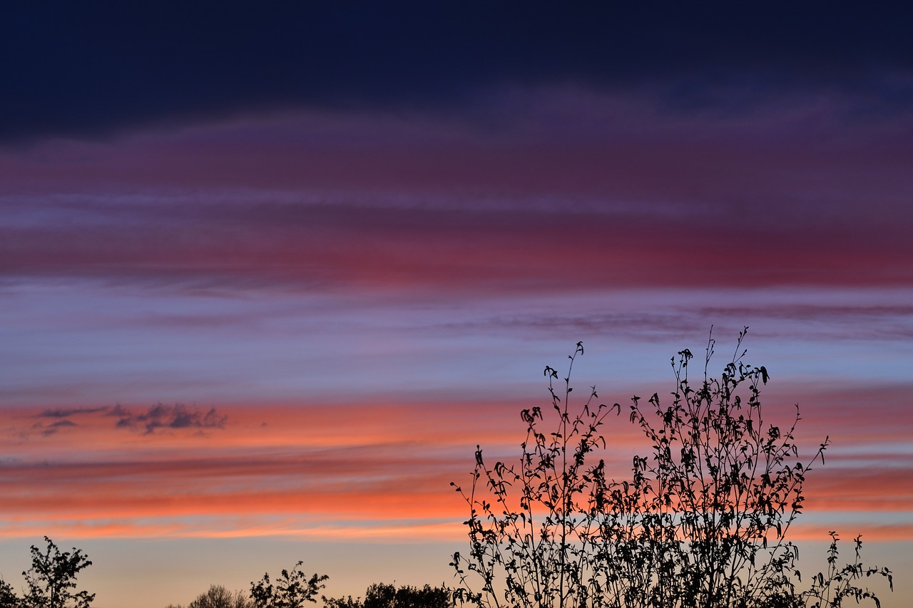 sunset sky clouds free photo