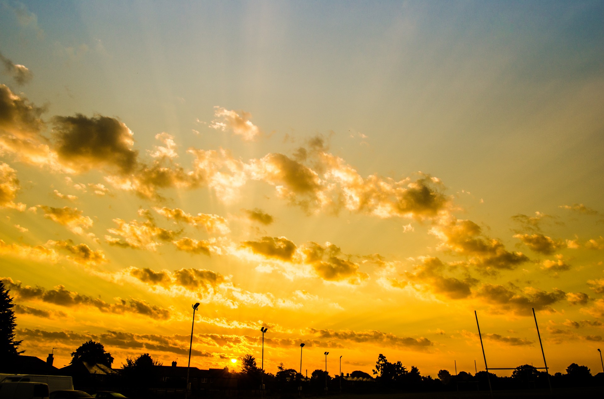 sunset orange color free photo