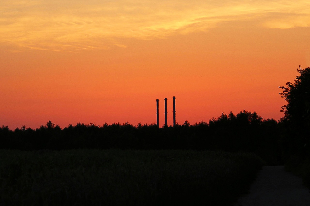 sunset abendstimmung afterglow free photo