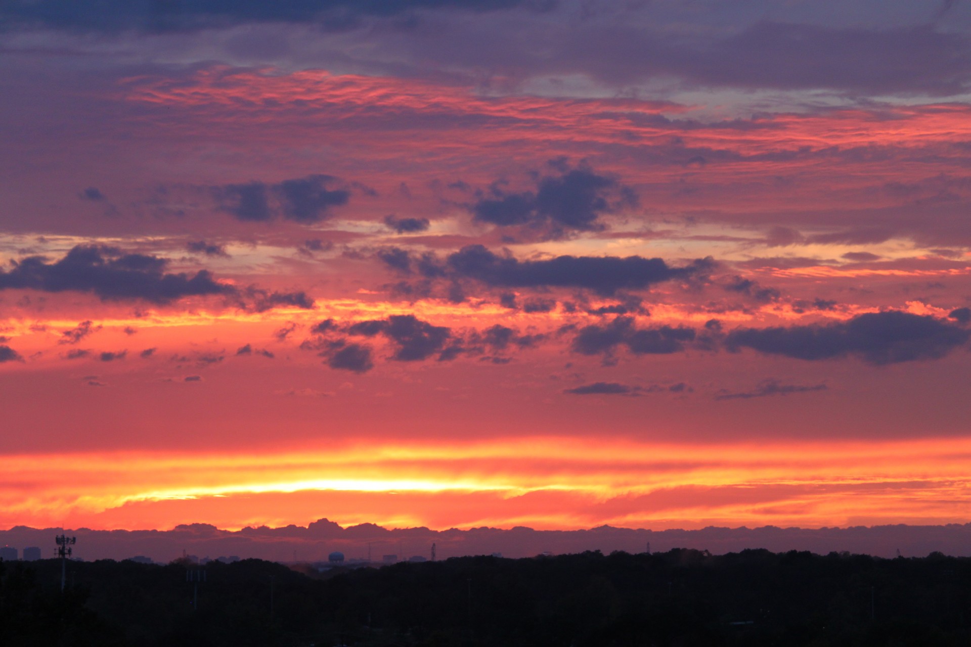 sunset horizon convection free photo