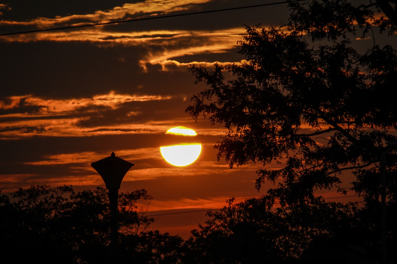 sunset evening scenic free photo