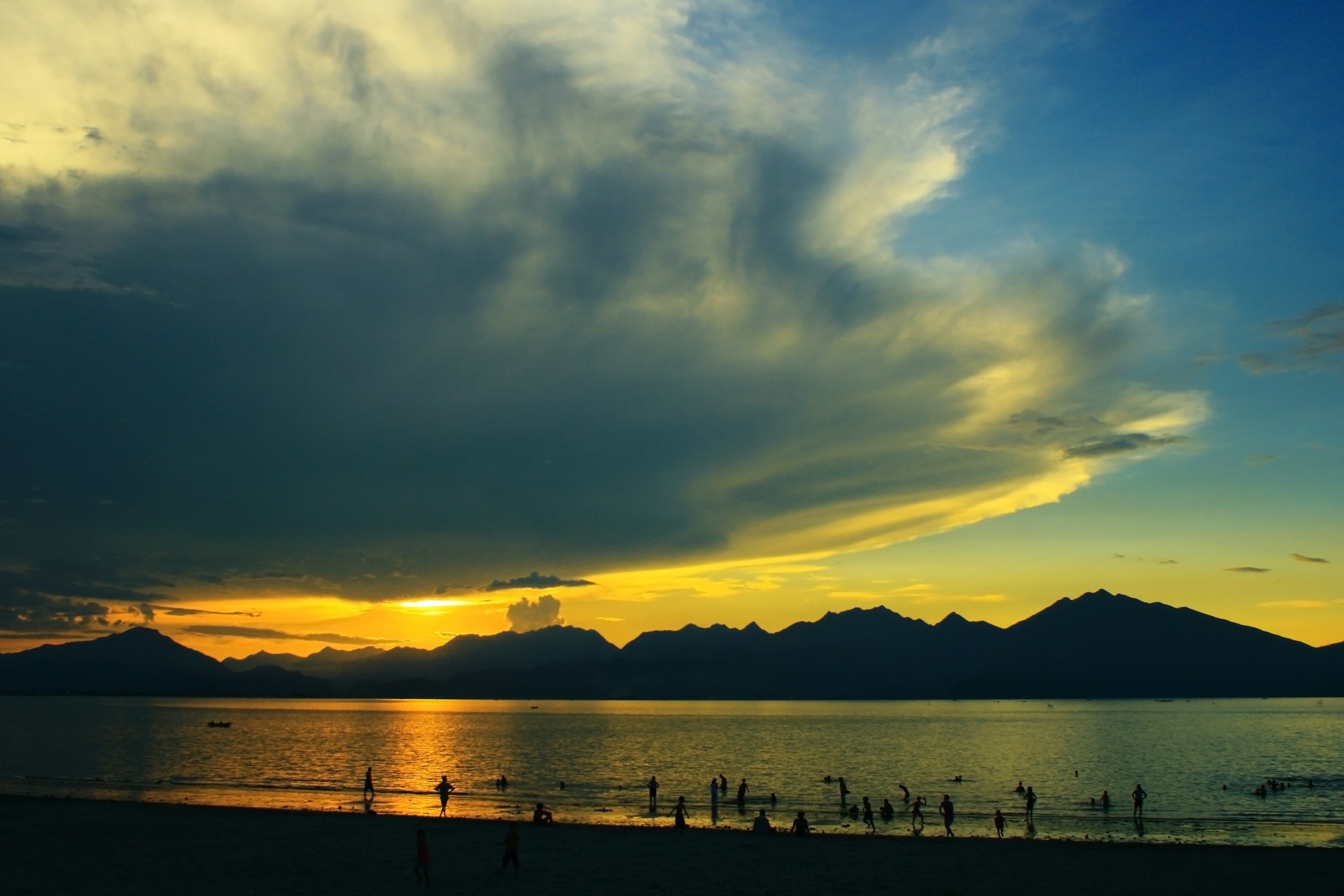 sunset sundown da nang bay free photo