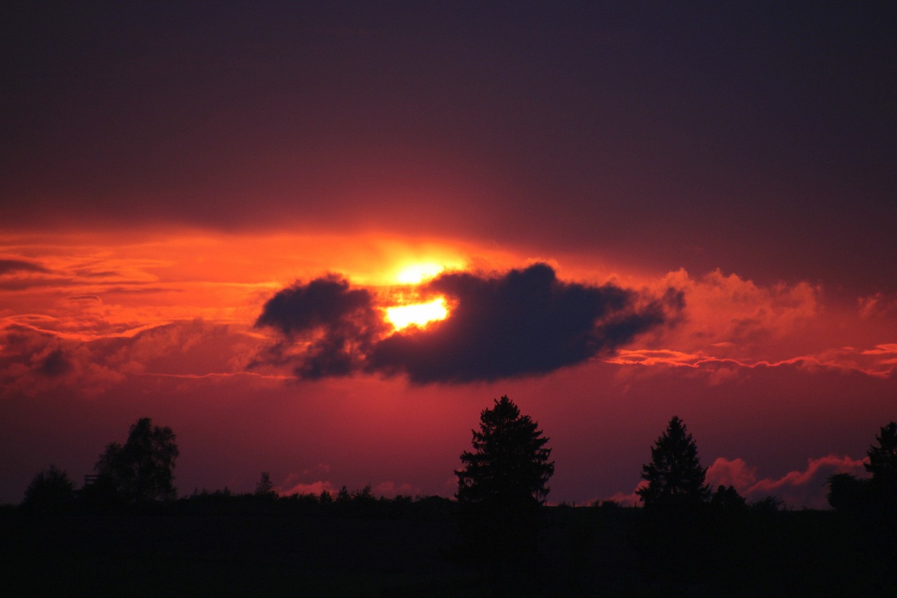 sunset sun abendstimmung free photo