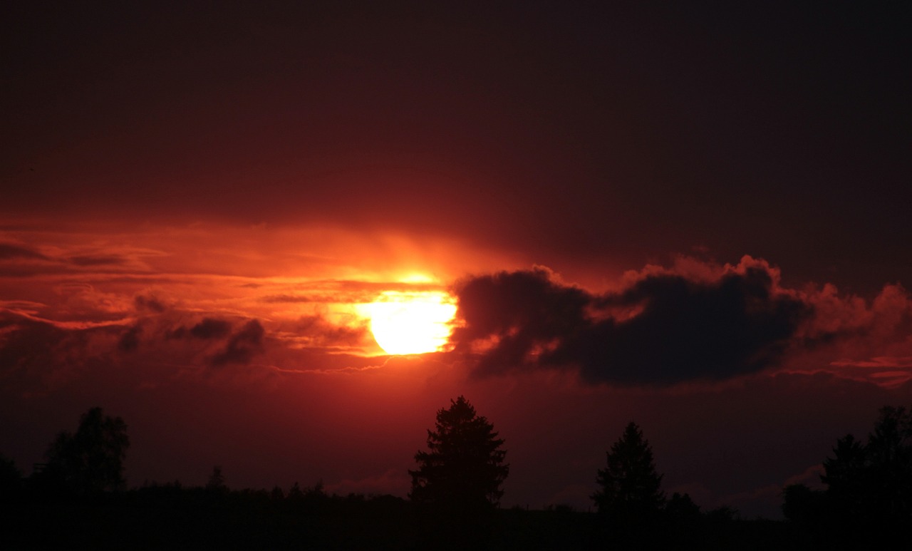 sunset sun abendstimmung free photo