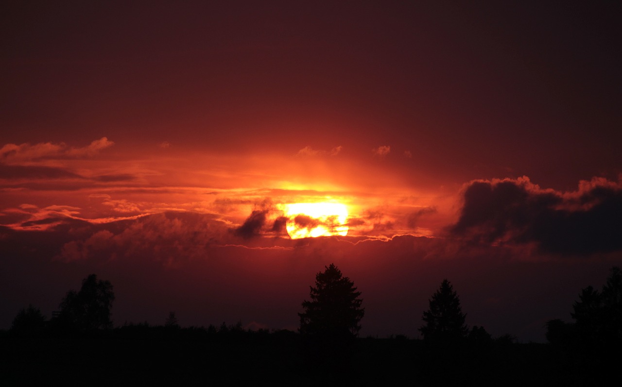 sunset sun abendstimmung free photo