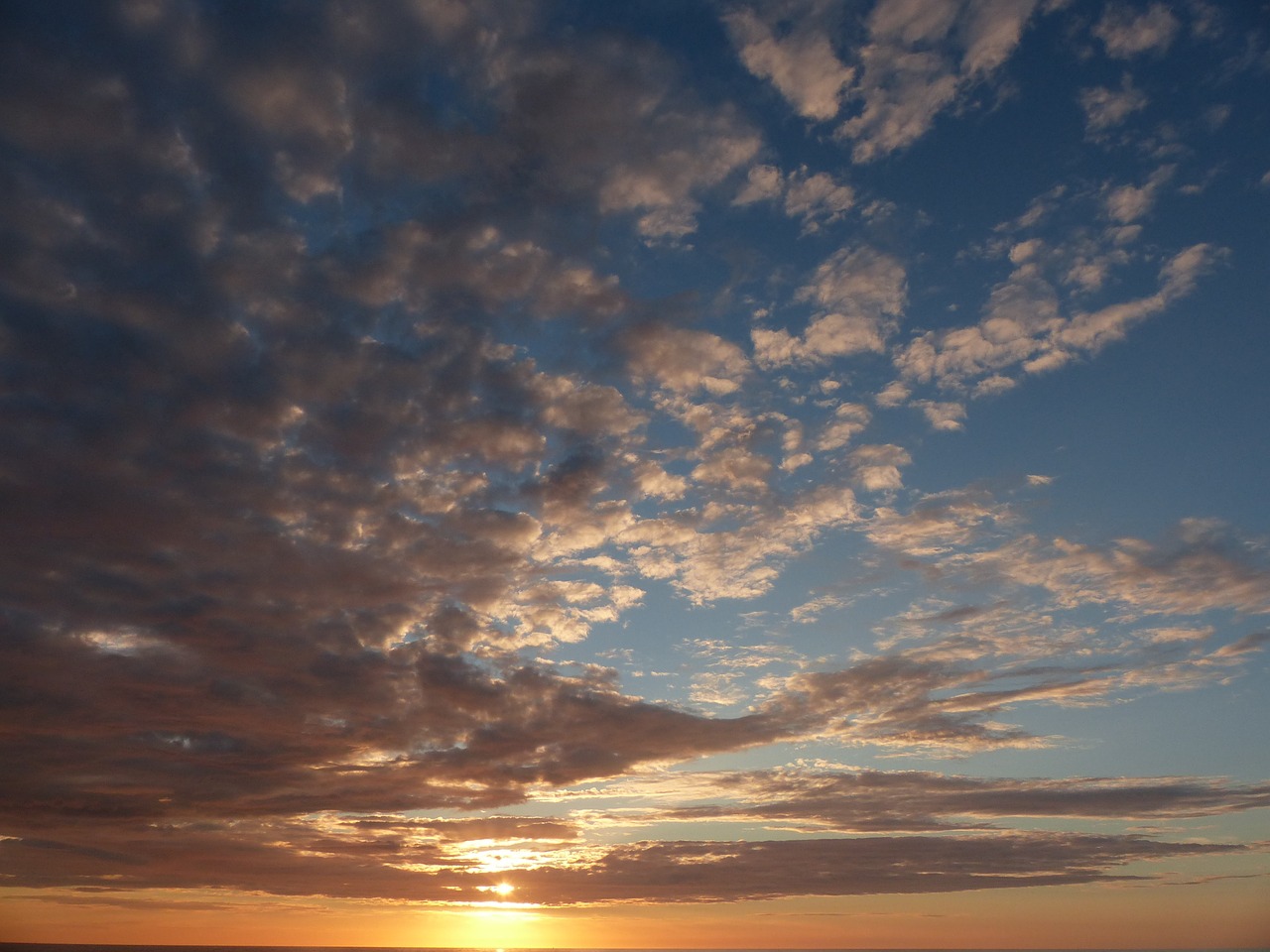 sunset sky clouds free photo