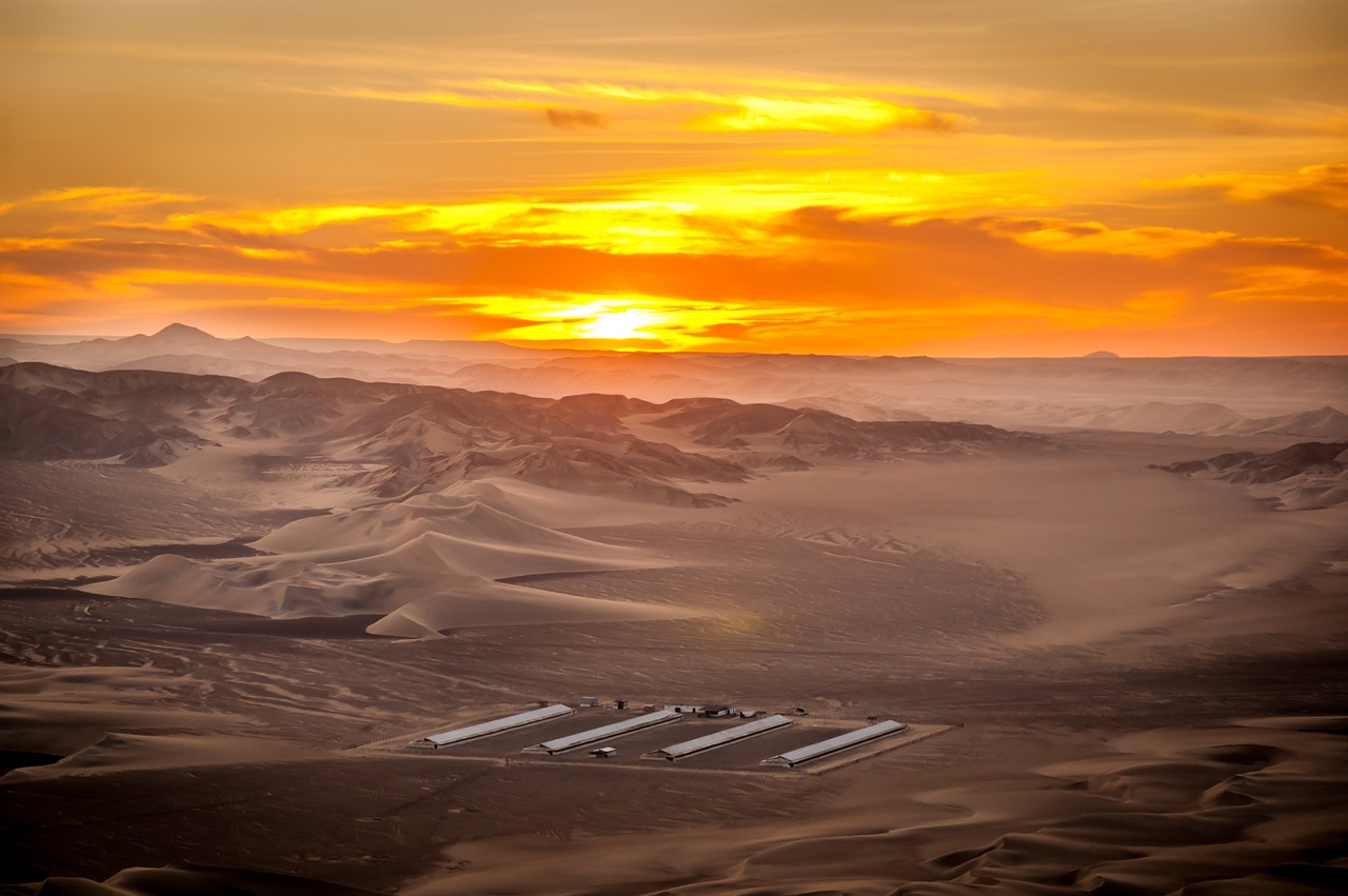 sunset desert sky free photo