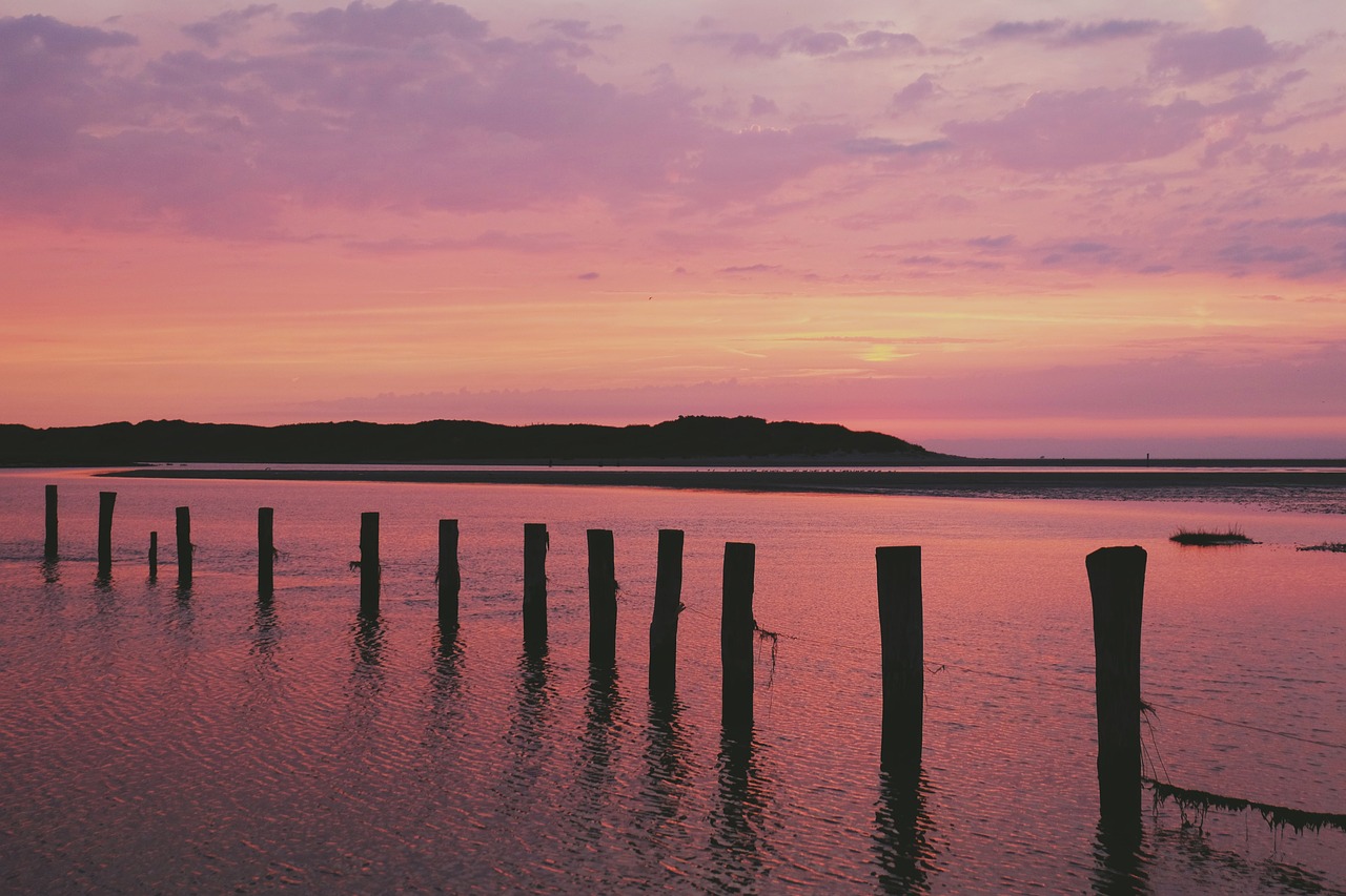 sunset sea beach free photo