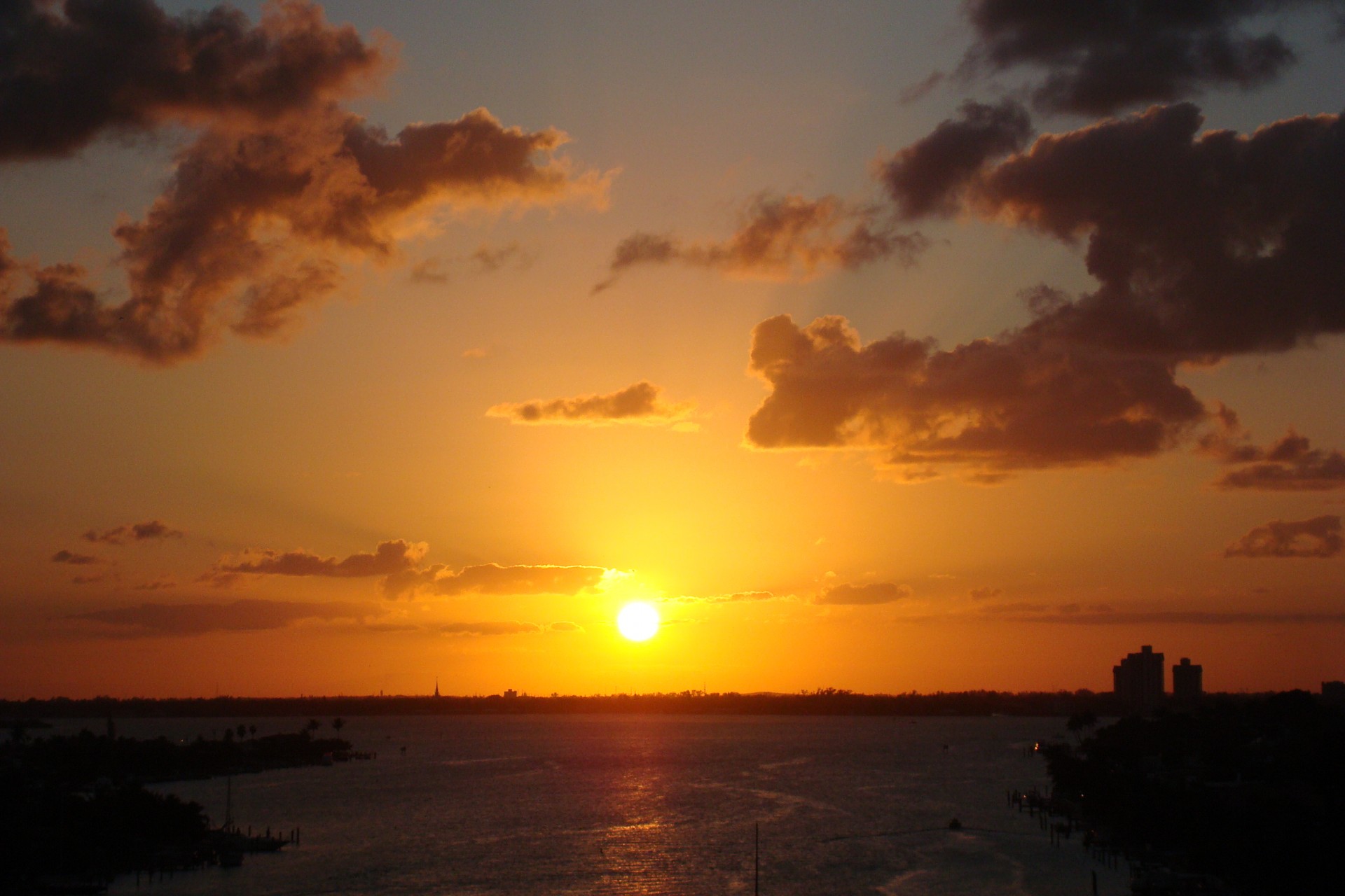 sunset miami sun free photo