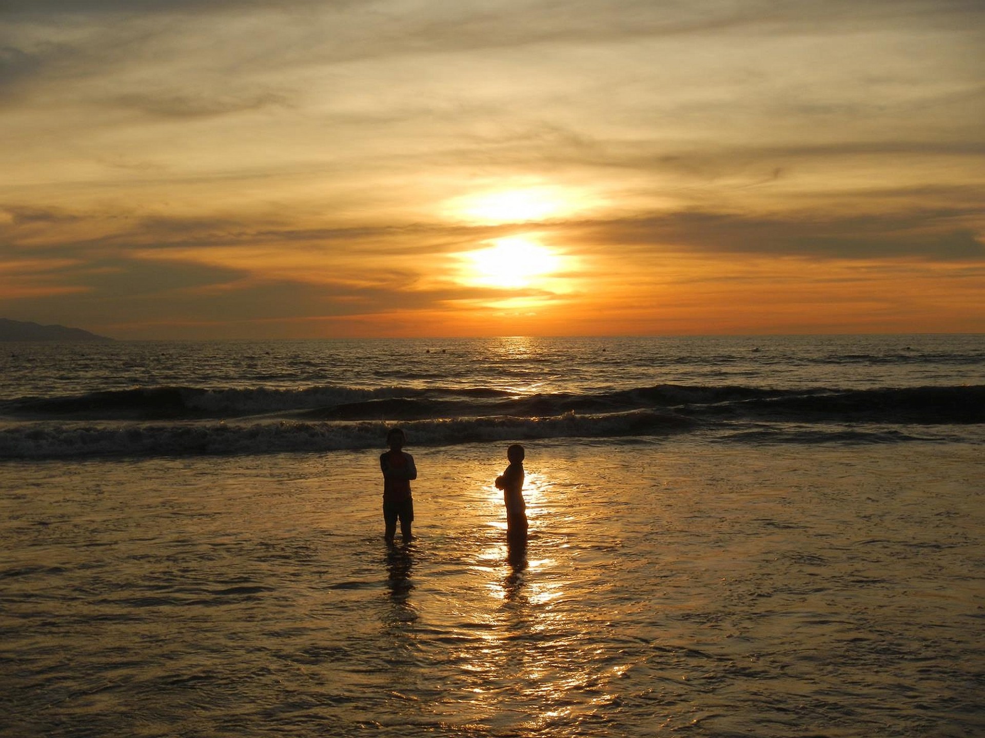 sunset mexico beach free photo