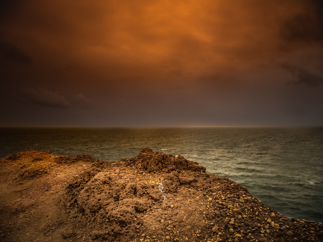 sunset coast sea free photo