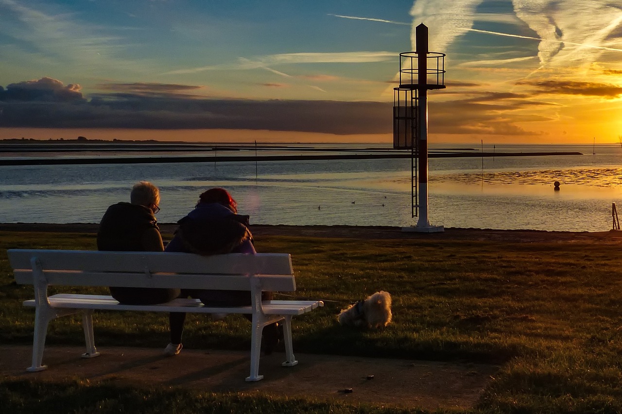 sunset abendstimmung wadden sea free photo