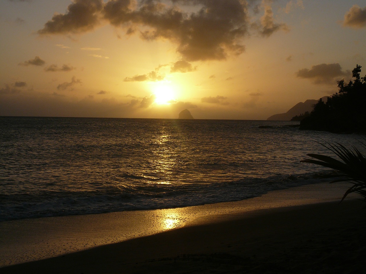 sunset sky beach free photo