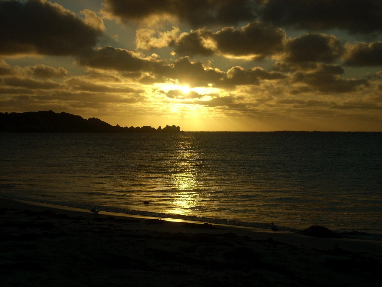 sunset beach tranquil free photo