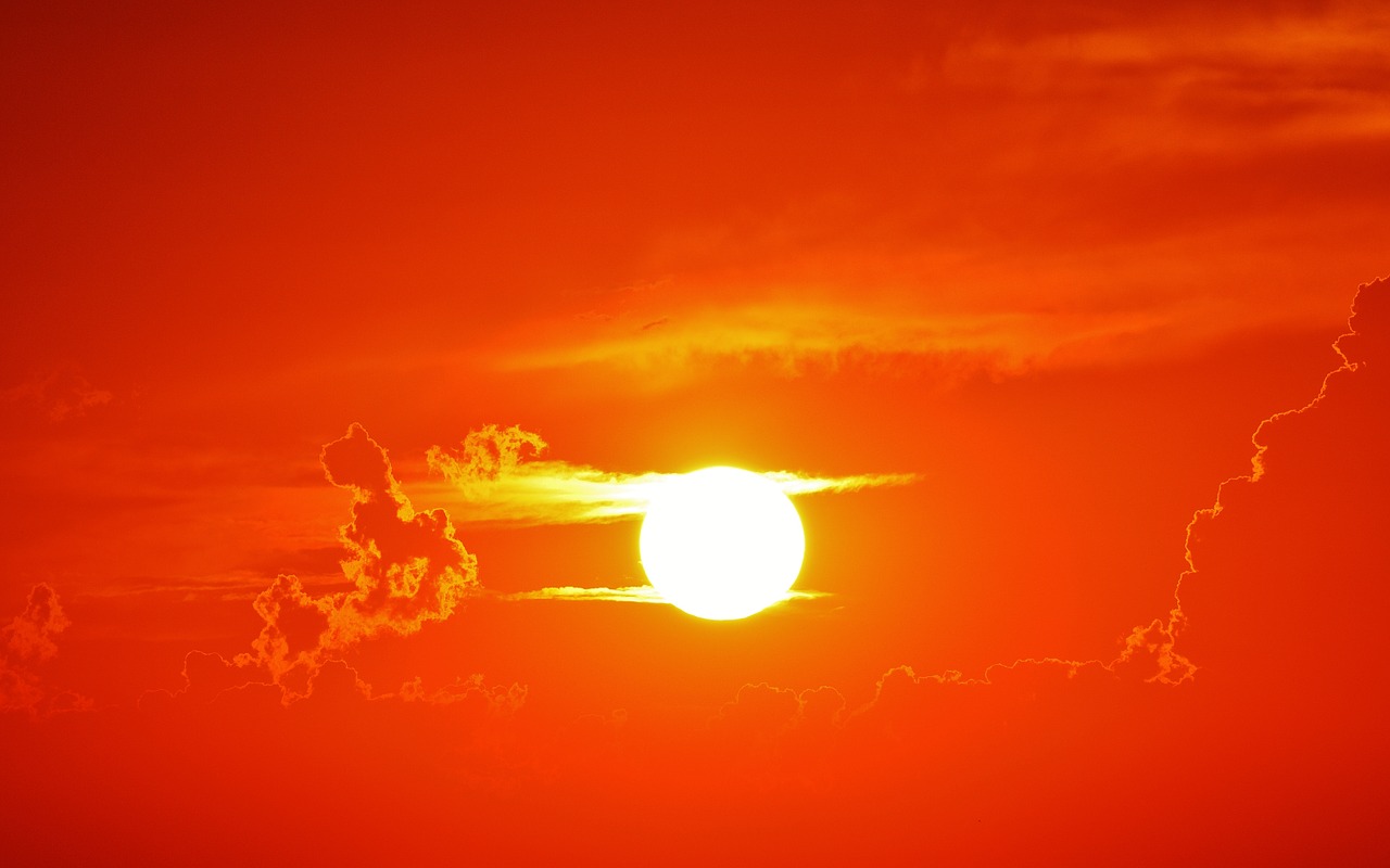 sunset clouds evening sky free photo