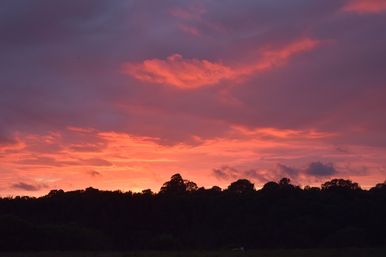 sunset dark red free photo