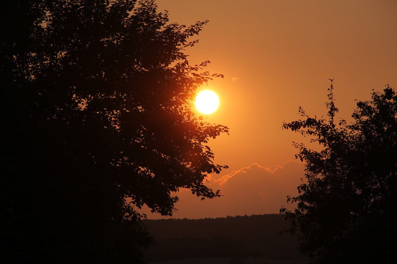 sunset orange abendstimmung free photo