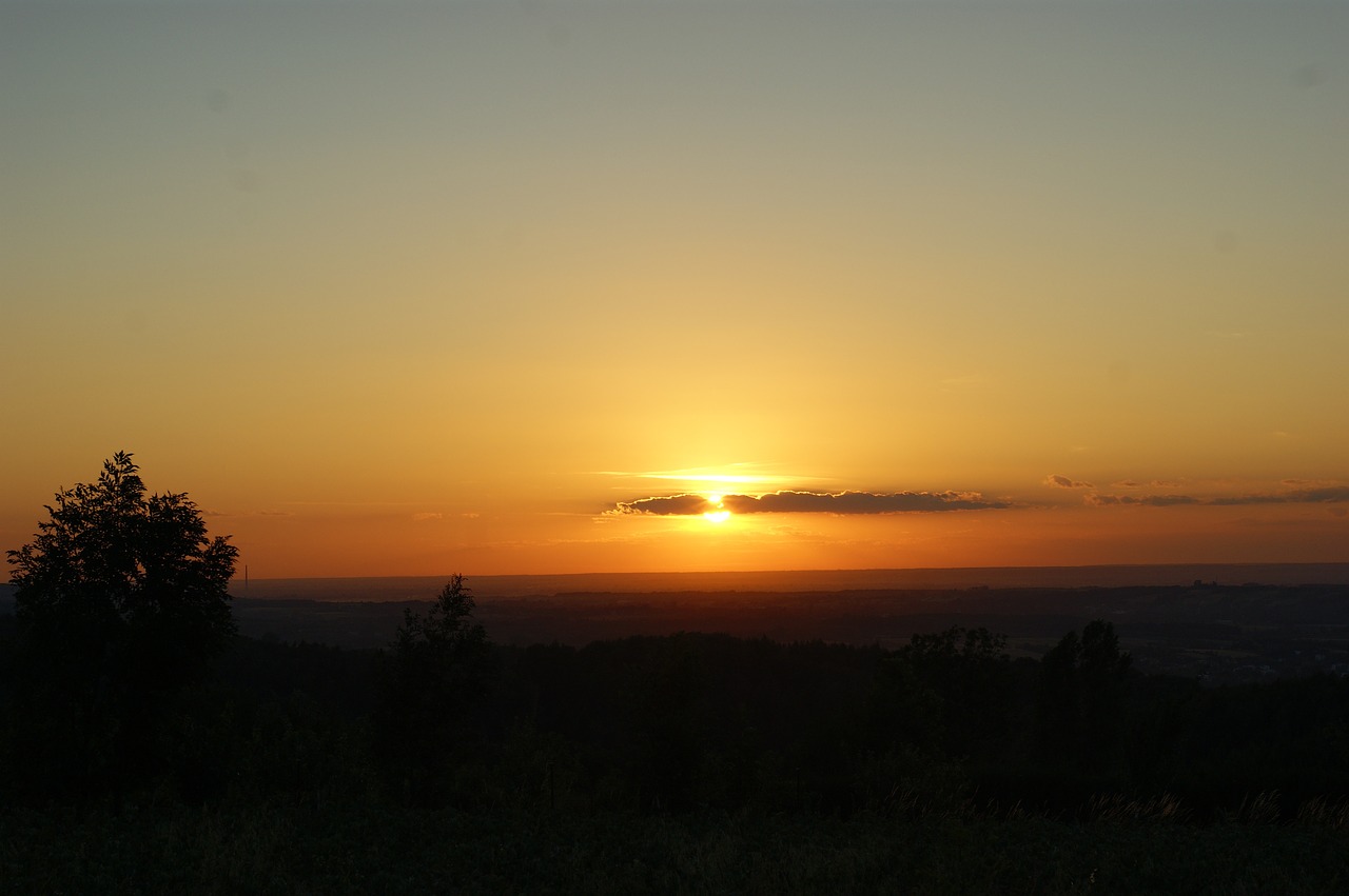 sunset orange sky free photo