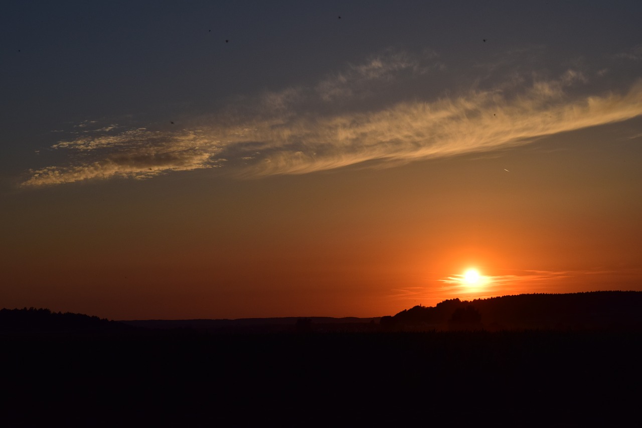 sunset red sky free photo