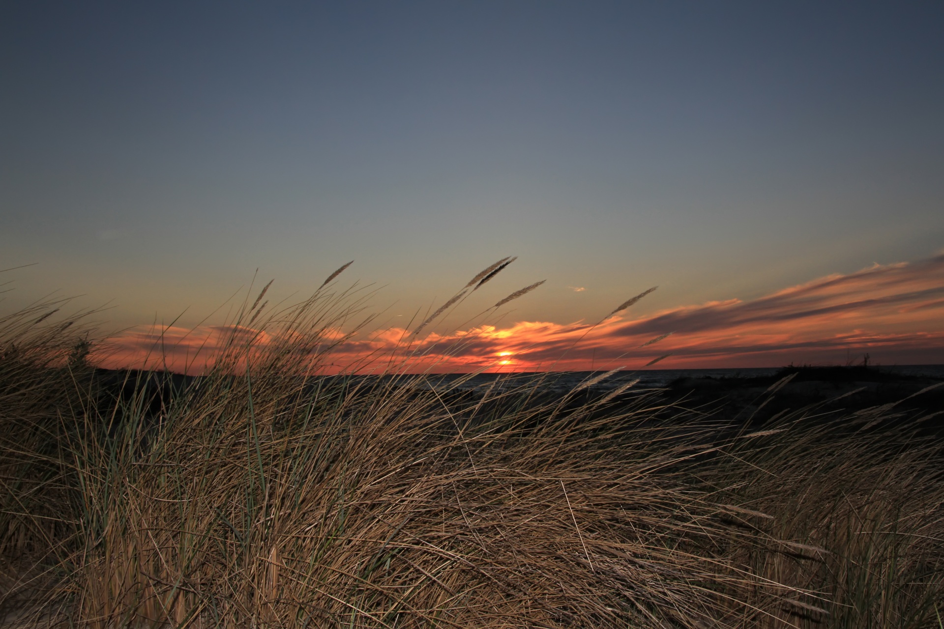 sunset sea water free photo