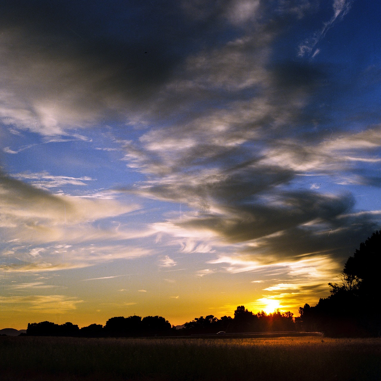 sunset clouds sun free photo