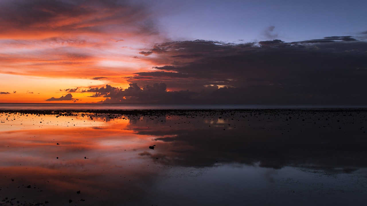 sunset sunset beach twilight free photo