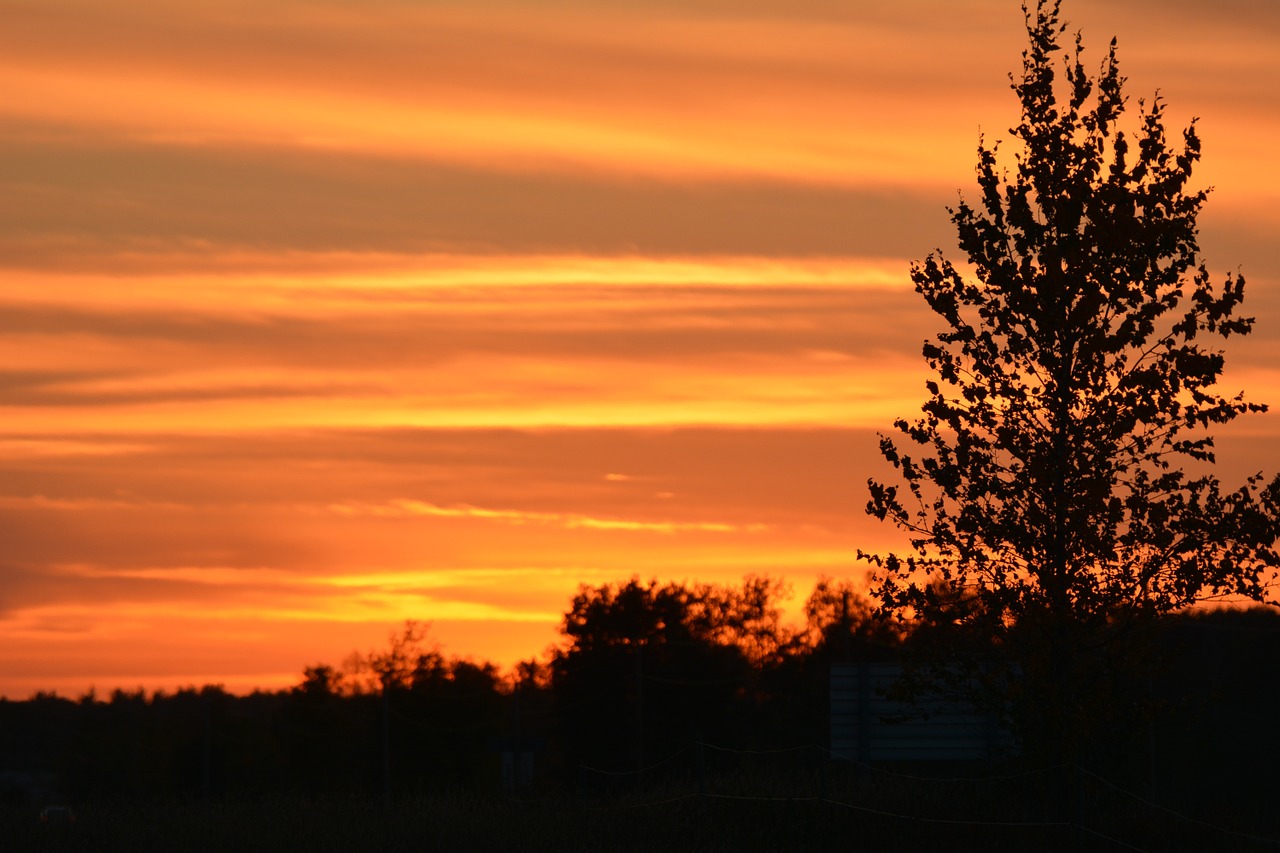 sunset sky landscape free photo