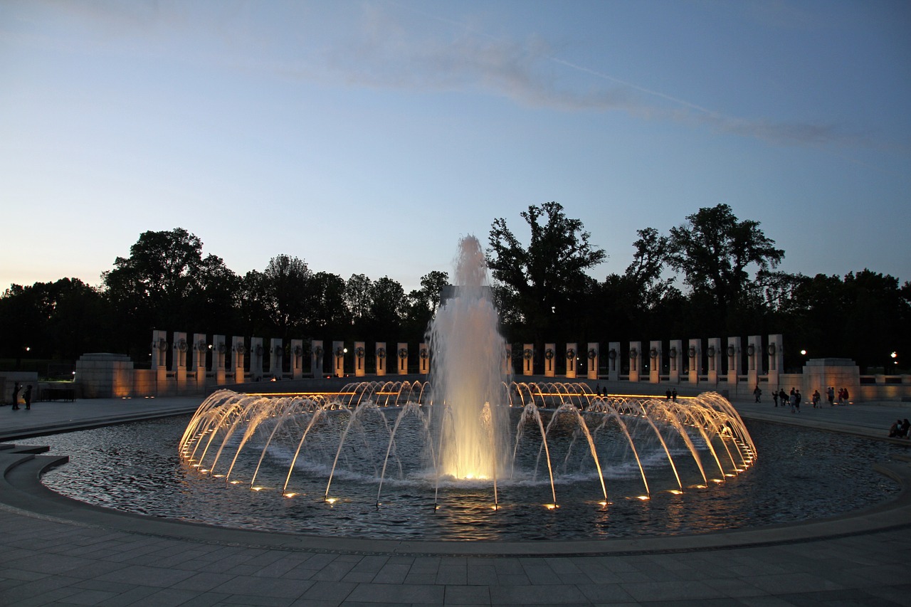 sunset memorial wwii free photo