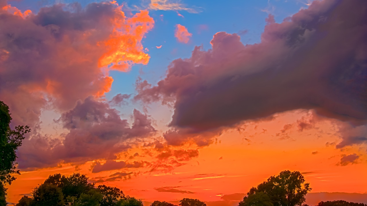 sunset afterglow evening sky free photo