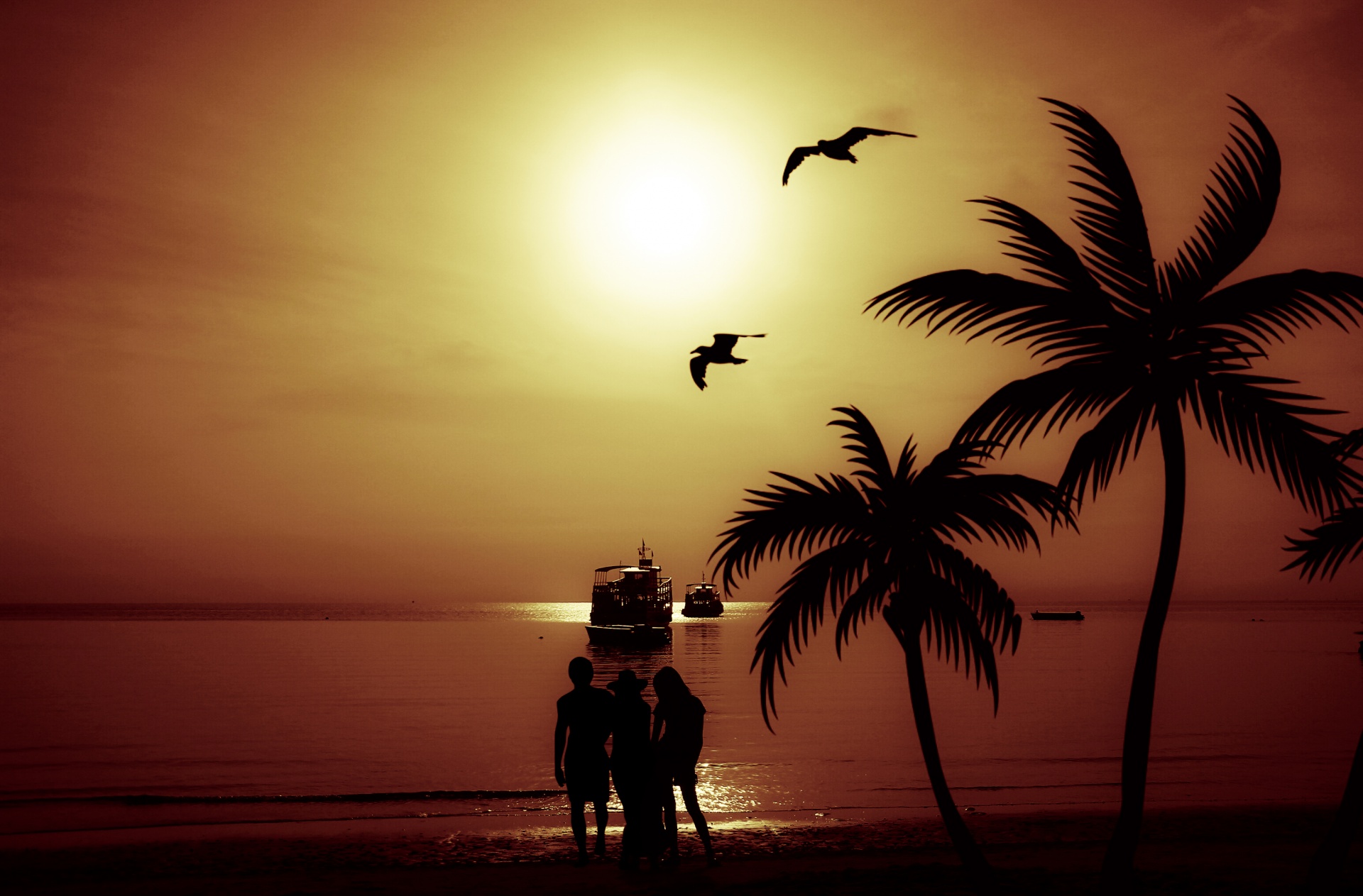 family beach people free photo