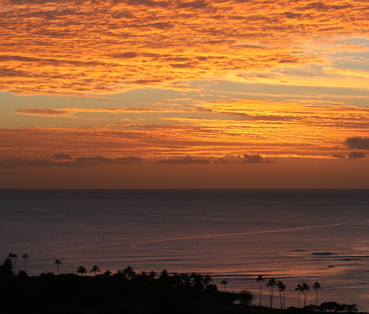 sunset sky clouds free photo