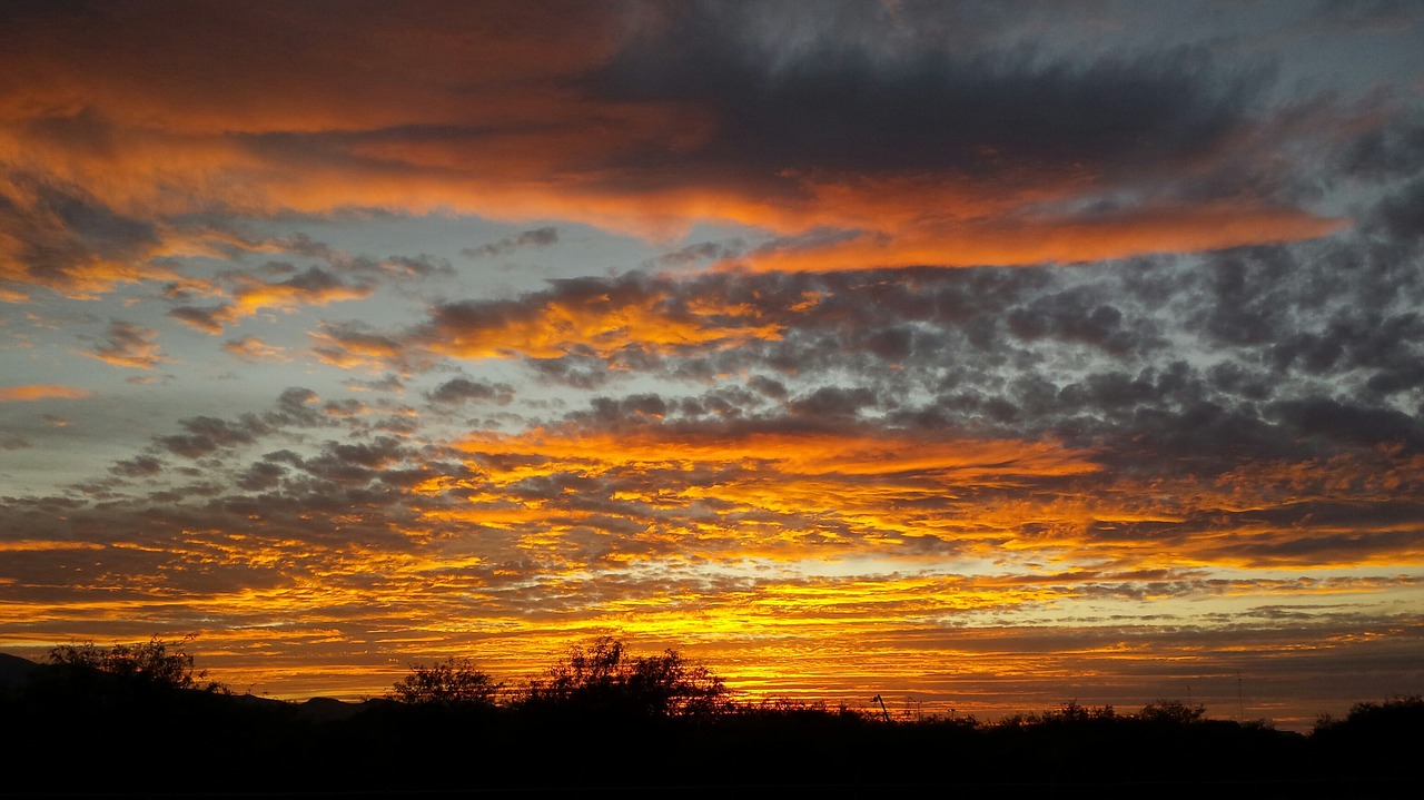 sunset clouds sky free photo