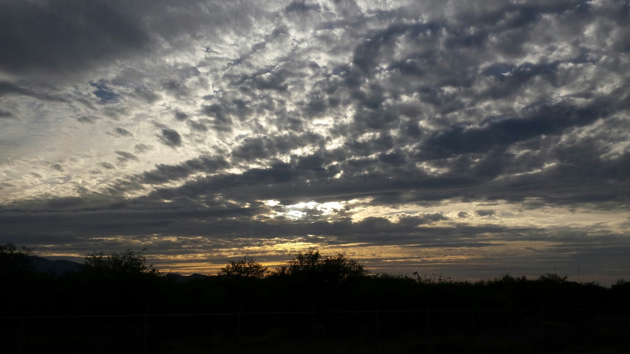 sunset gray clouds free photo