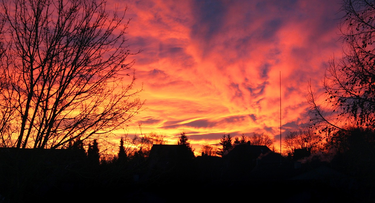 sunset afterglow evening sky free photo