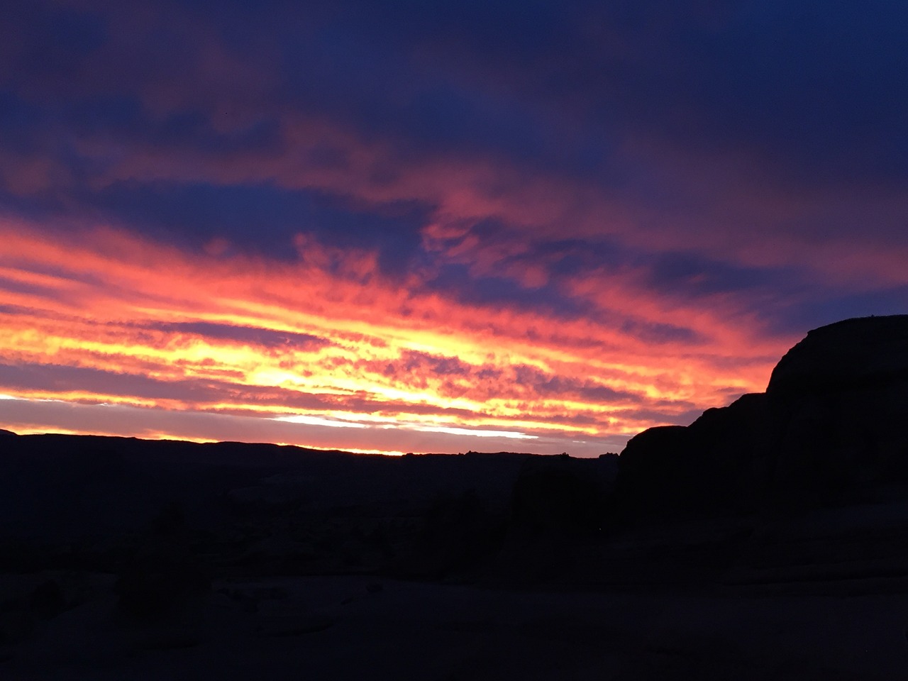 sunset moab desert free photo