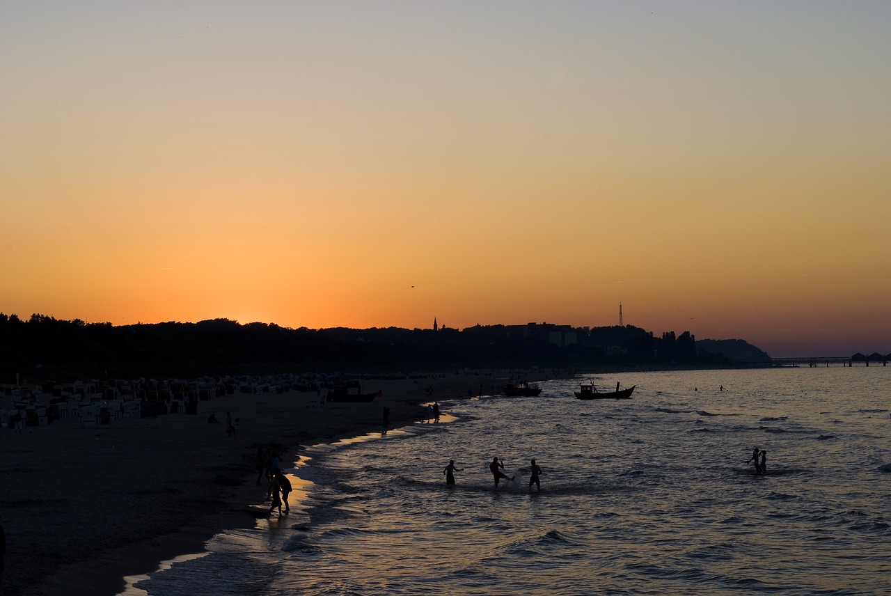 sunset baltic sea mood free photo