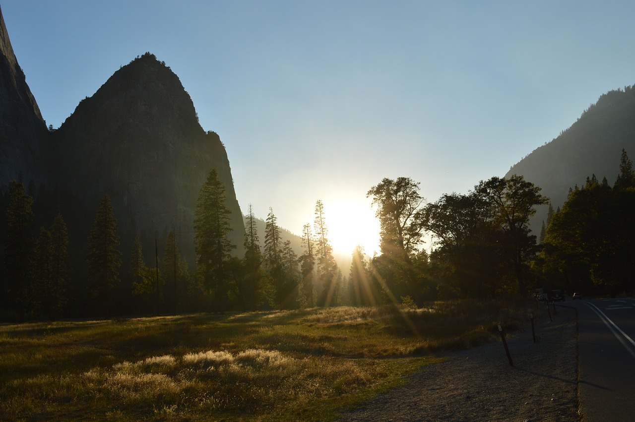 sunset mountain landscape free photo